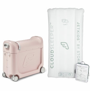 JetKids by Stokke BedBox V3 + CloudSleeper Inflatable Kids Bed Bundle - Pink Lemonade