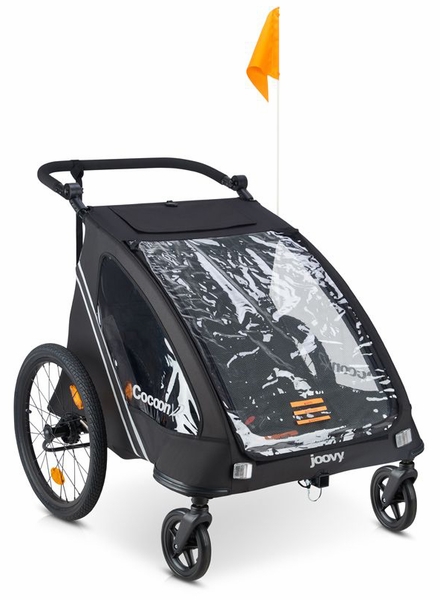 Joovy CocoonX2 Double Stroller And Bike Trailer - Black