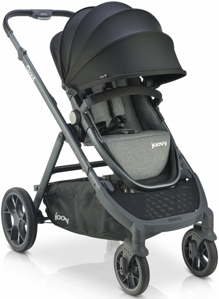 Joovy Qool Single to Double Stroller - Grey Melange