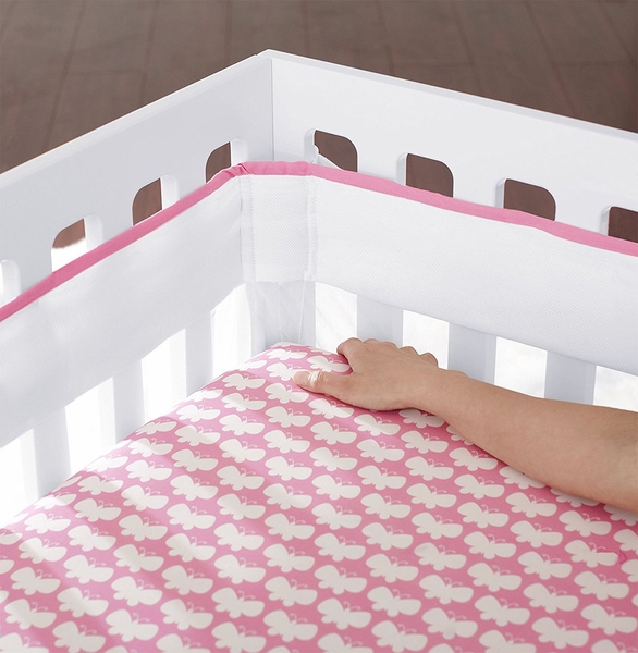 Just Born Fresh Air Crib Liner - Pink