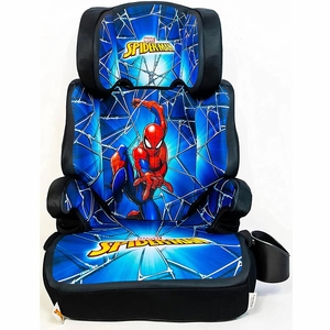 KidsEmbrace High Back Booster Car Seat - Marvel Spider-Man Blue Web