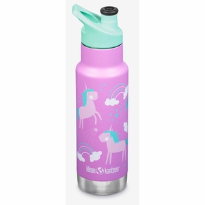 Klean Kanteen Kid Classic Insulated Stainless Steel Bottle, 12 oz - Unicorns