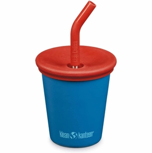 Klean Kanteen Kid Cup with Straw Lid, 10oz - Mykonos Blue