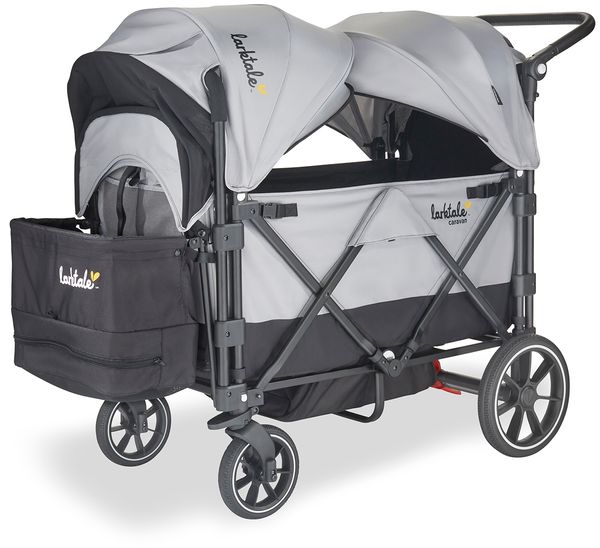 Larktale Caravan V2 (2 Seater) Stroller Wagon - Gray/Black