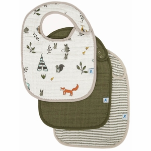 Little Unicorn Cotton Muslin Classic Bib 3 Pack - Forest Friends