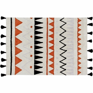 Lorena Canals Azteca Rug - Natural/Terracota (4' 8" x 6' 7")