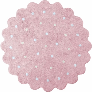 Lorena Canals Round Rug - Little Biscuit - Pink (4' 8")