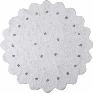 Lorena Canals Round Rug - Little Biscuit - White (4' 8")