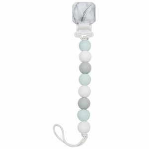 Loulou Lollipop Lolli Gem Pacifier Clip - Blue Grey