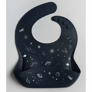 Loulou Lollipop Silicone Bib - Space