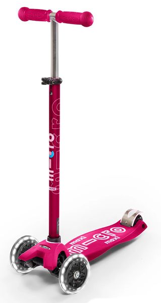 Micro Kickboard Maxi Deluxe LED Scooter (5-12 Years) - Pink