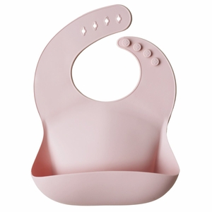 Mushie Silicone Baby Bib - Blush