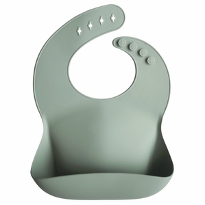 Mushie Silicone Baby Bib - Cambridge Blue