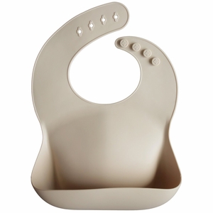 Mushie Silicone Baby Bib - Shifting Sand