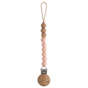 Mushie Silicone Pacifier Clip Eva - Blush