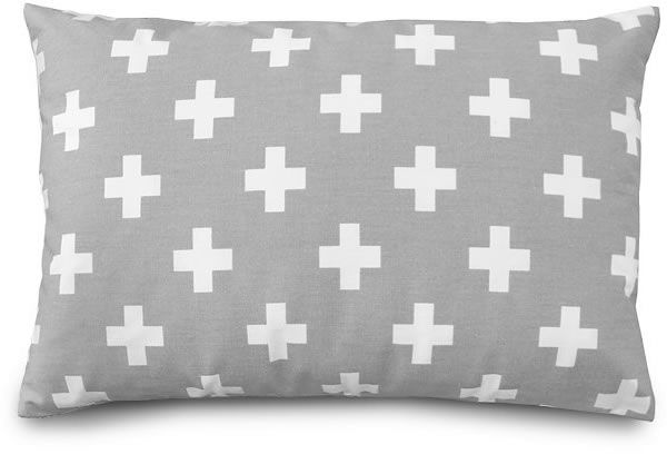 Olli + Lime Decorative Pillow - Grey Cross