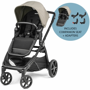 Peg Perego Ypsi Double Stroller Bundle - Vanilla Blend