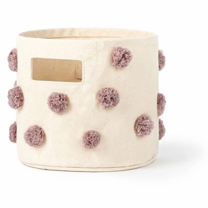 Petit Pehr Pom Pom Basket - Mini - Mauve