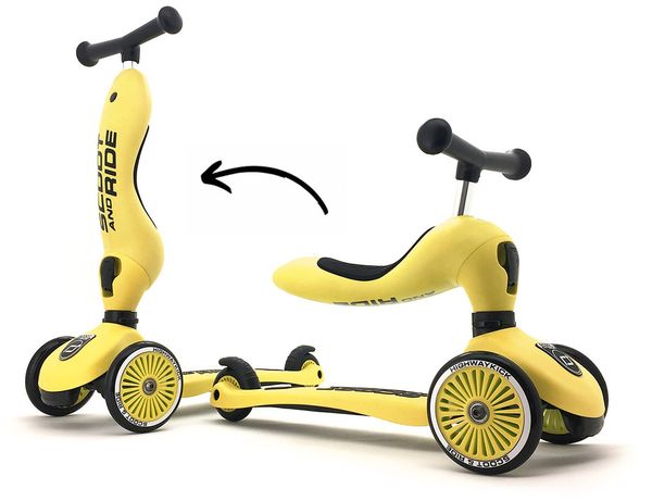 Scoot & Ride HighwayKick 1 Convertible Scooter - Lemon