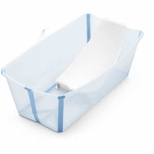 Stokke Flexi Bath Heat Sensitive Tub + Newborn Support - Ocean Blue