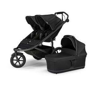 Thule Urban Glide 3 Double Jogging Stroller + Bassinet Bundle - Black