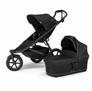 Thule Urban Glide 3 Single Jogging Stroller + Bassinet Bundle - Black