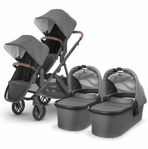 UPPAbaby VISTA V2 Twin Double Stroller Bundle with Rumble Seat V2+ - Greyson