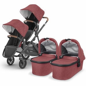 UPPAbaby VISTA V2 Twin Double Stroller Bundle with Rumble Seat V2+ - Lucy