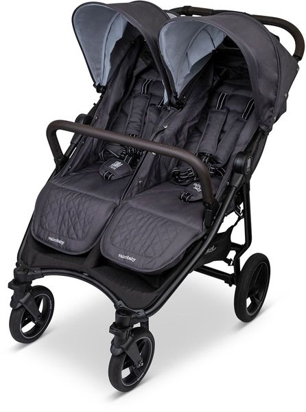 Valco Baby Slim Twin Side By Side Double Stroller Sport Edition - Signature Grey (Albee Exclusive)