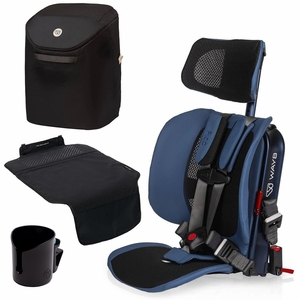 WAYB Pico Forward Facing Travel Car Seat + Essentials Bundle - Midnight / Onyx