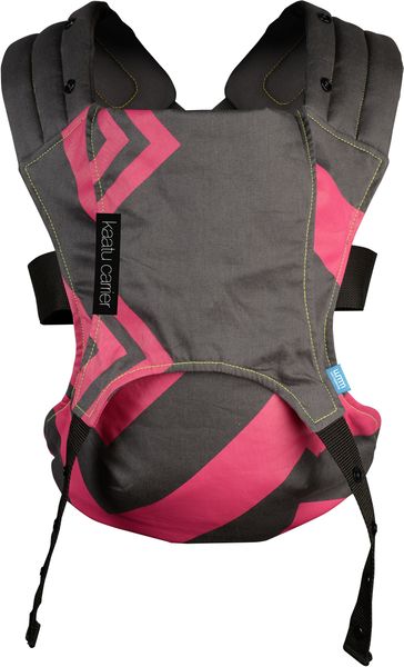 We Made Me Venture 2 in 1 Baby Carrier - Bubblegum Grey Black Zigzag